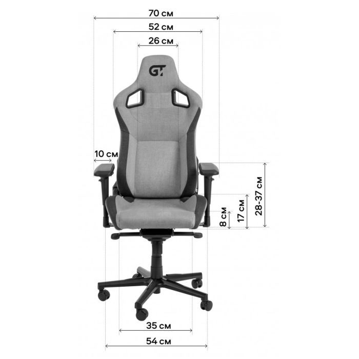 Крісло ігрове GT Racer X-8005 Dark Gray зображення 11
