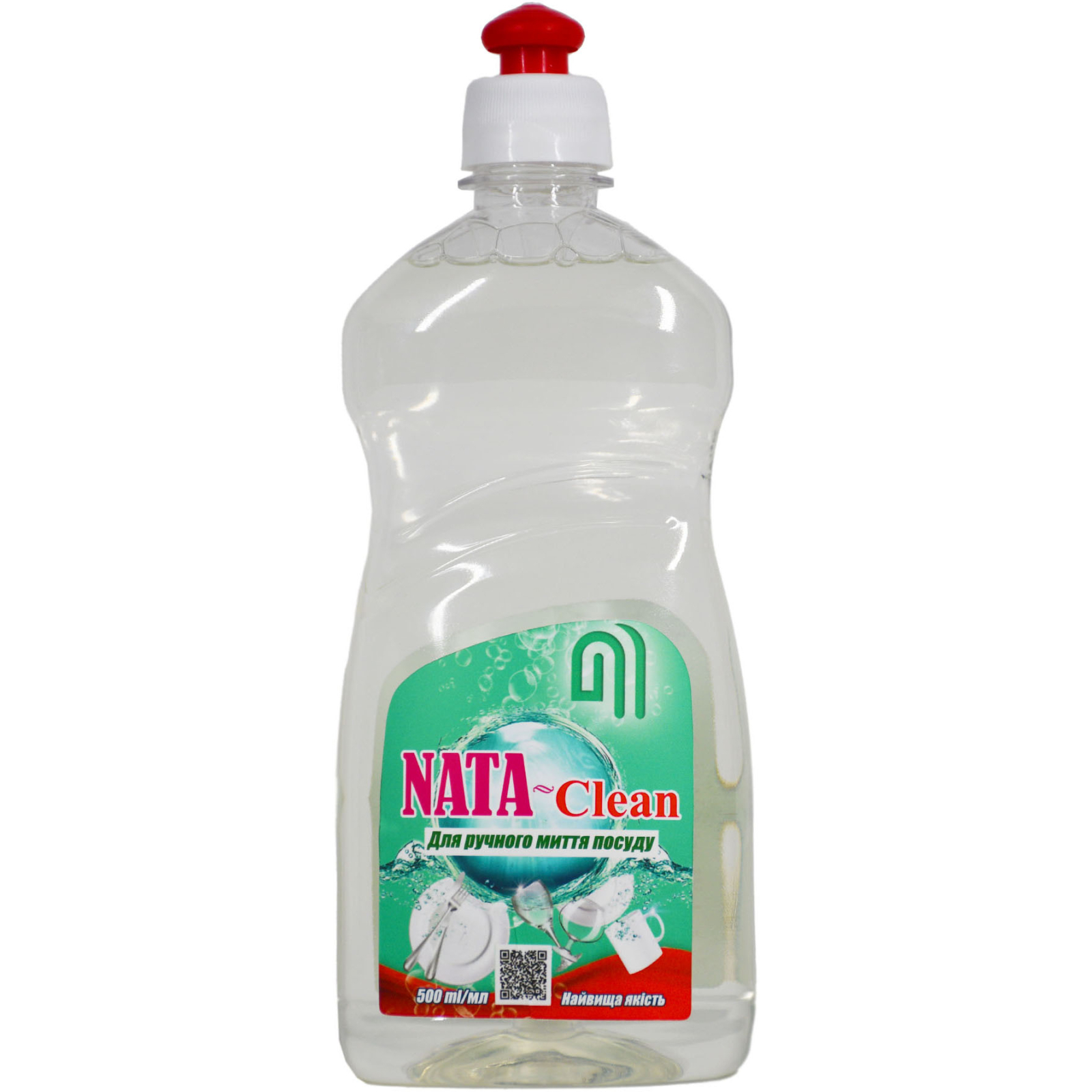 Средство для ручного мытья посуды Nata Group Nata-Clean Без аромата пуш-пул 500 мл (4823112600700)