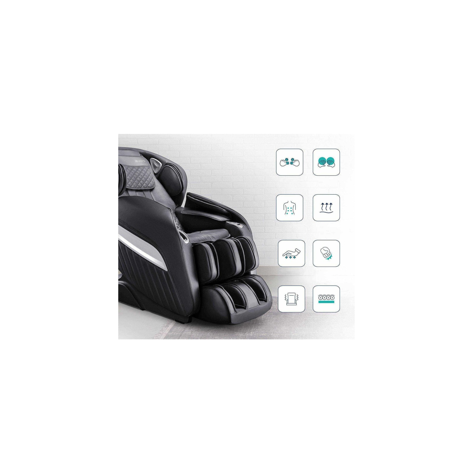 Масажне крісло NAIPO MGC-A350(Black) зображення 5