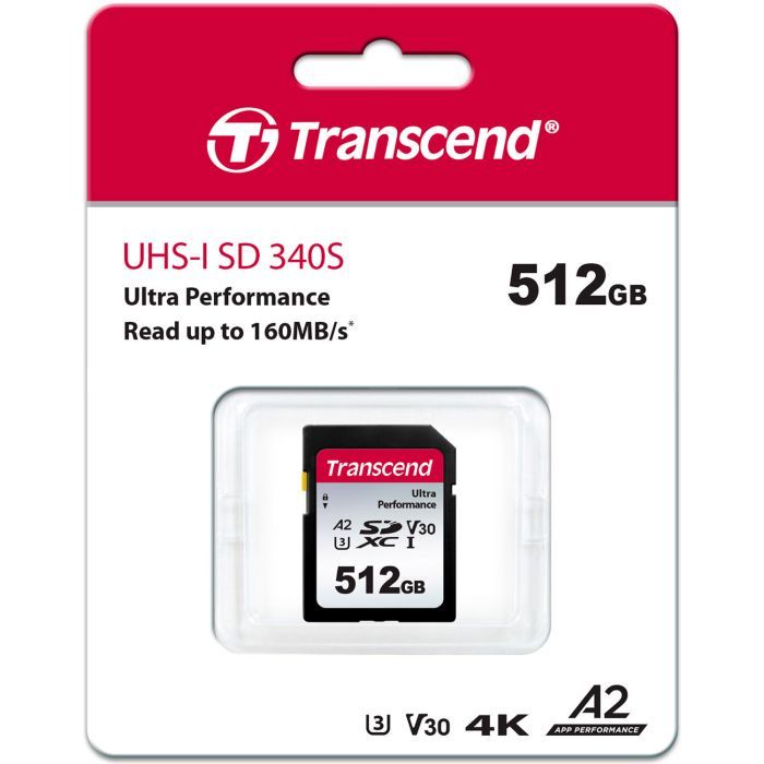 Карта памяти Transcend 512GB SD class 10 UHS-I U3 4K (TS512GSDC340S) изображение 2