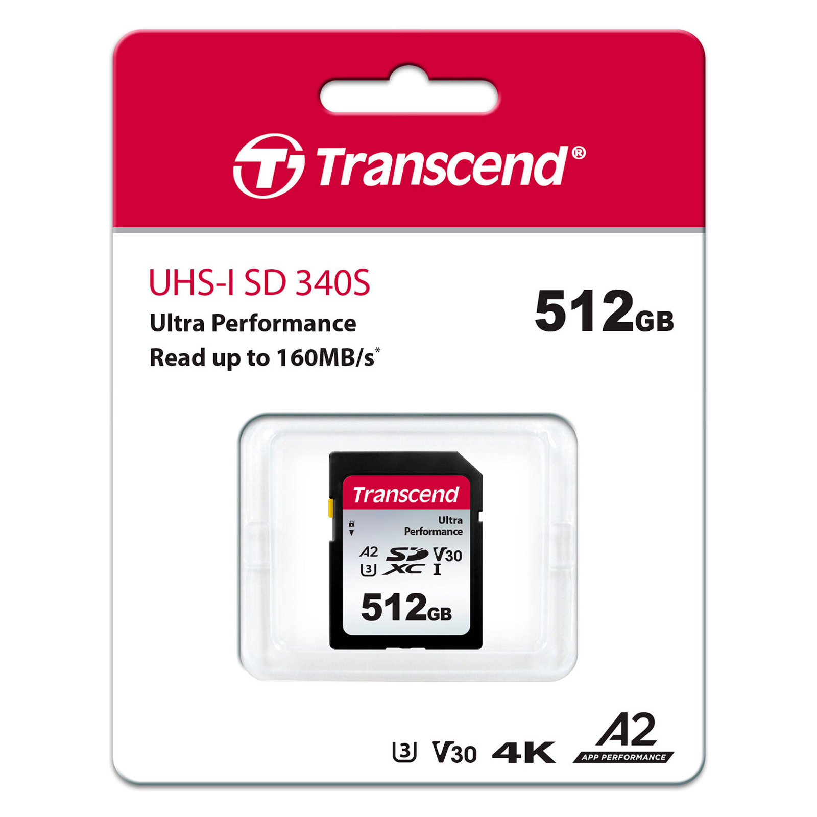 Карта памяти Transcend 512GB SD class 10 UHS-I U3 4K (TS512GSDC340S) изображение 2