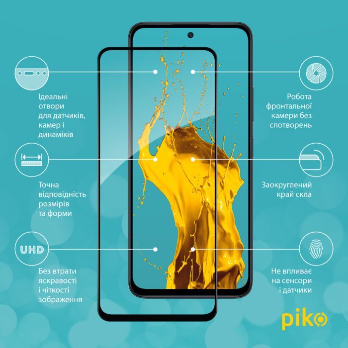 Стекло защитное Piko Full Glue Xiaomi Redmi 12 (1283126573248) изображение 2