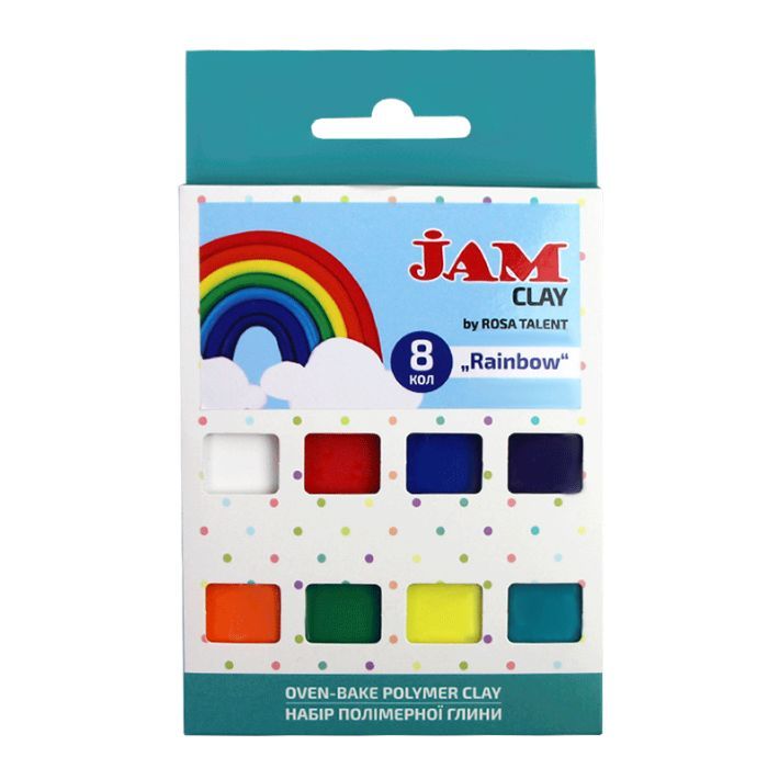 Пластика Jam Clay Rosa Talent Rainbow 8 шт х 20 г (4823098521082)
