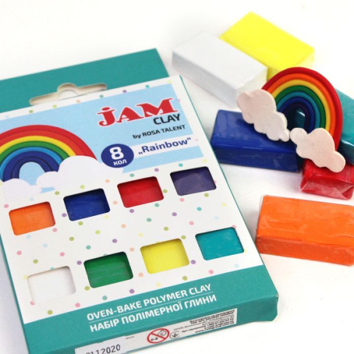 Пластика Jam Clay Rosa Talent Rainbow 8 шт х 20 г (4823098521082) зображення 2