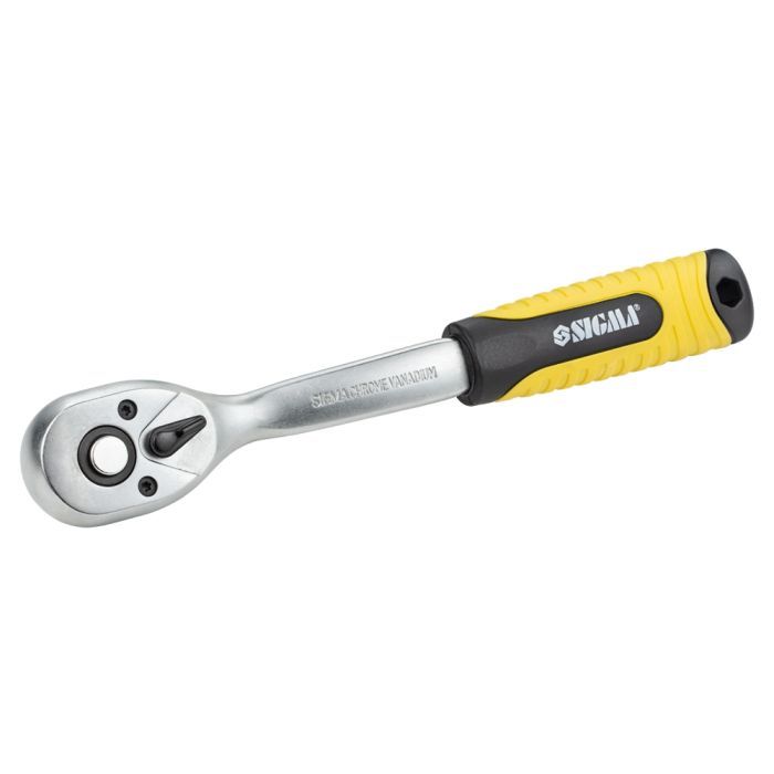 Тріскачка Sigma із вигнутою ручкою 3/8" 200мм 72T CrV (6050081) зображення 3