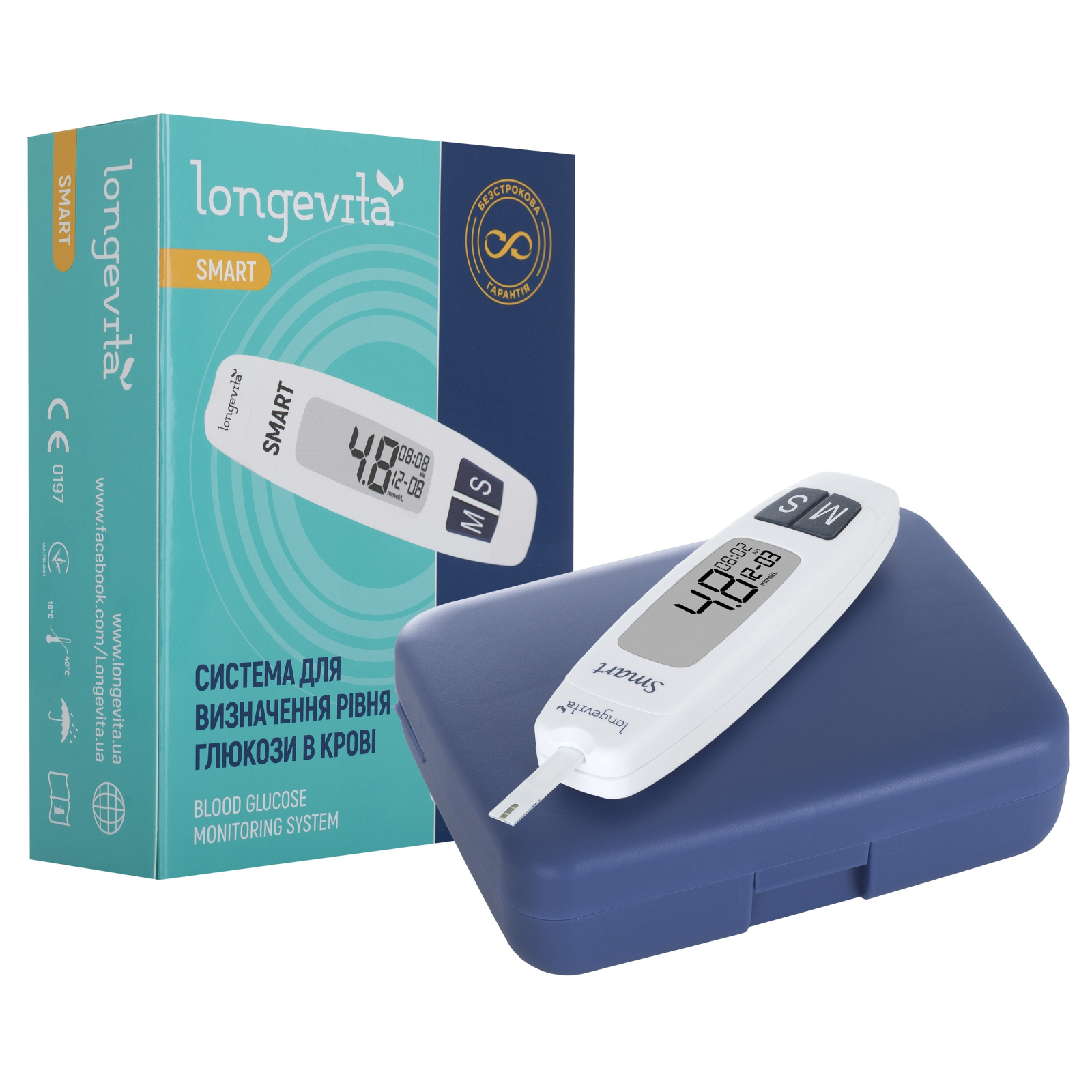 Глюкометр Longevita Smart Система для определения уровня глюкозы в крови (6397645) изображение 2
