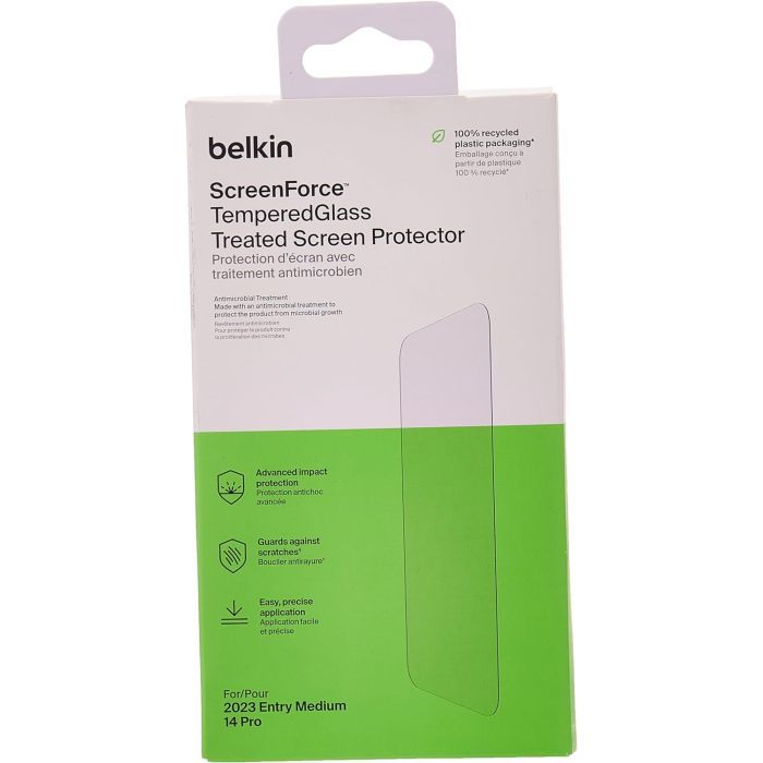 Скло захисне Belkin iPhone 15/14 Pro TemperedGlass (1 Pack) (OVA135ZZ) зображення 3