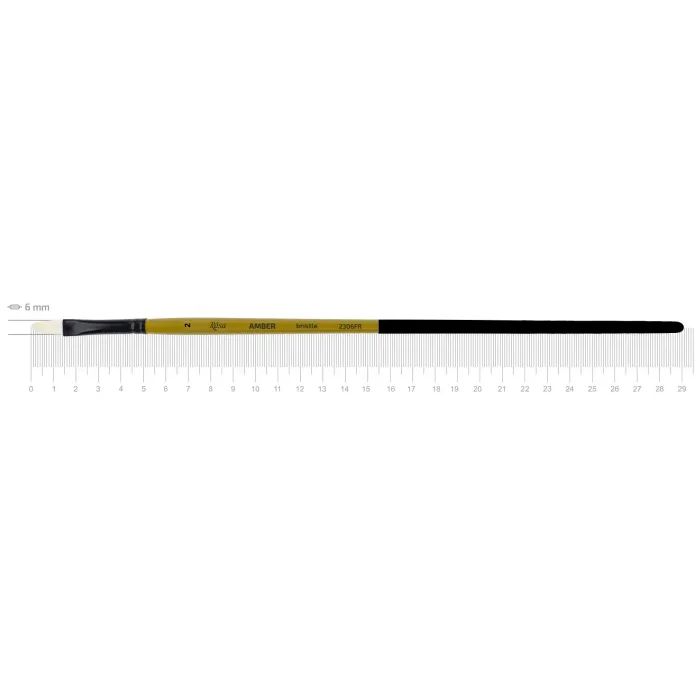 Пензлик для малювання Rosa Щетина овальна, AMBER 2306FR, №3 (4823098533450)