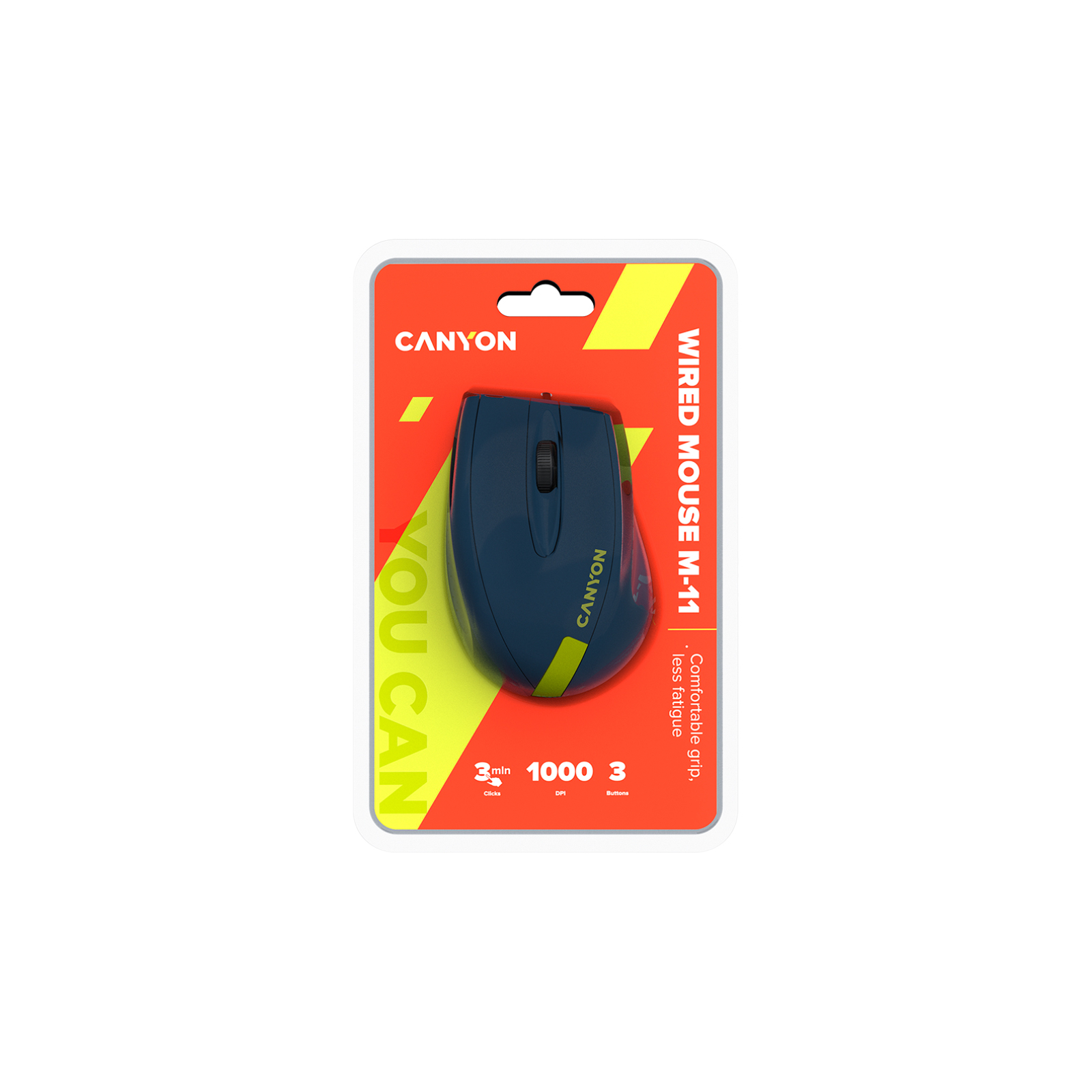 Мишка Canyon M-11 USB Gray/Red (CNE-CMS11DG) зображення 5