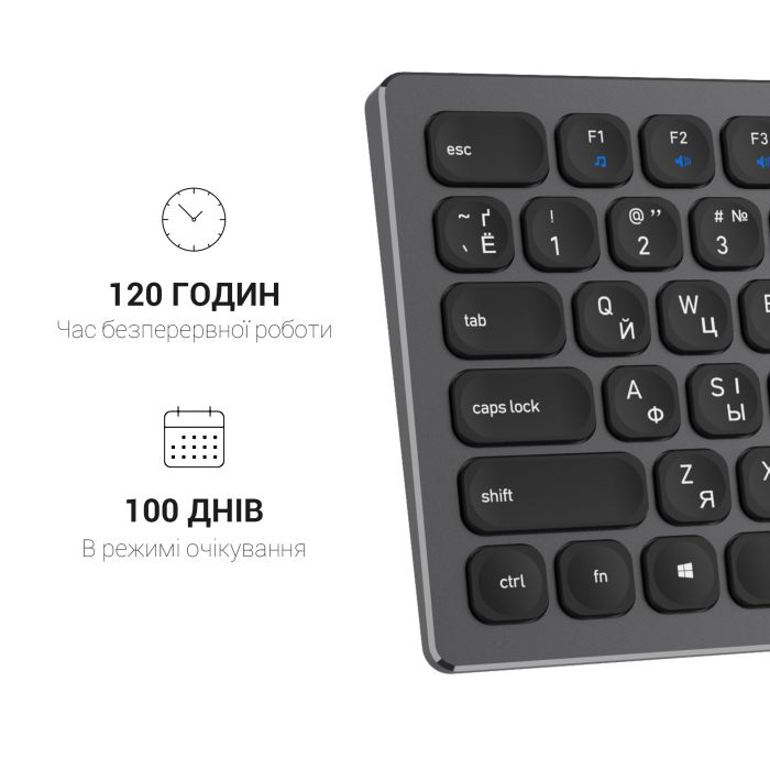 Клавіатура OfficePro SK1550 Wireless Black (SK1550B) зображення 11