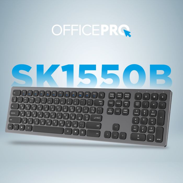 Клавіатура OfficePro SK1550 Wireless Black (SK1550B) зображення 4