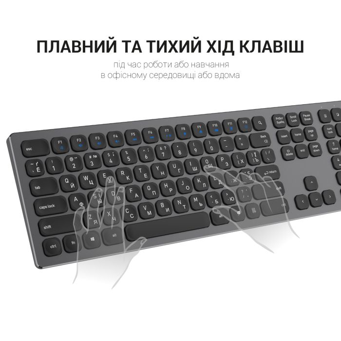 Клавіатура OfficePro SK1550 Wireless Black (SK1550B) зображення 7