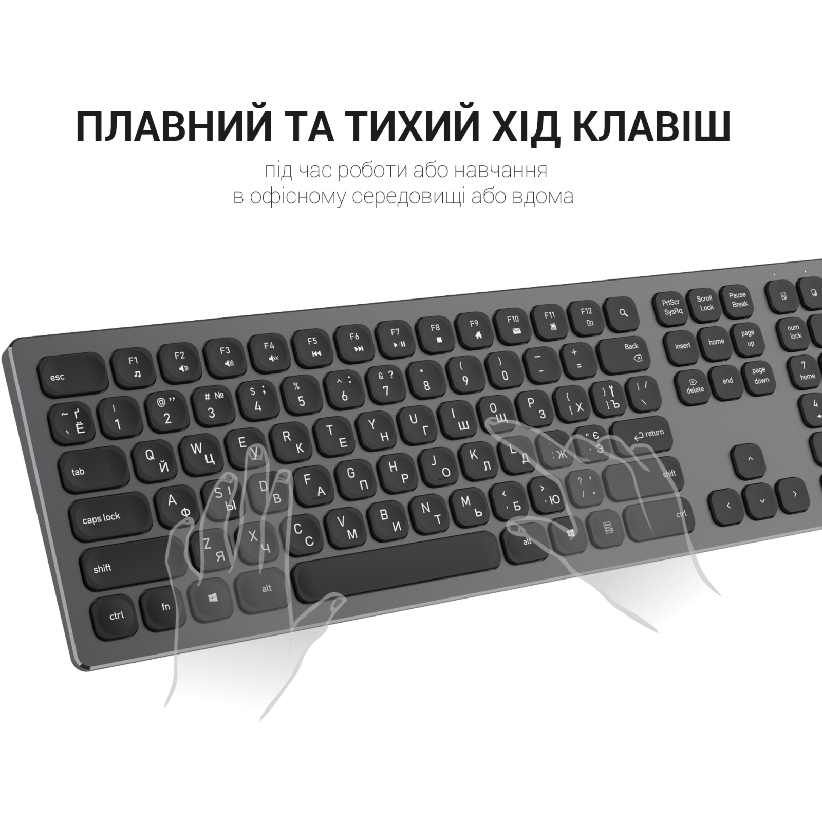 Клавіатура OfficePro SK1550 Wireless Black (SK1550B) зображення 8