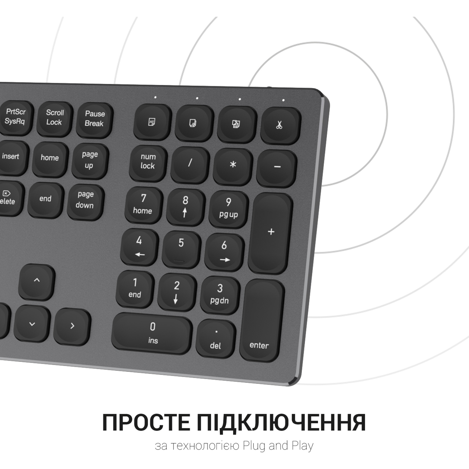 Клавіатура OfficePro SK1550 Wireless Black (SK1550B) зображення 9