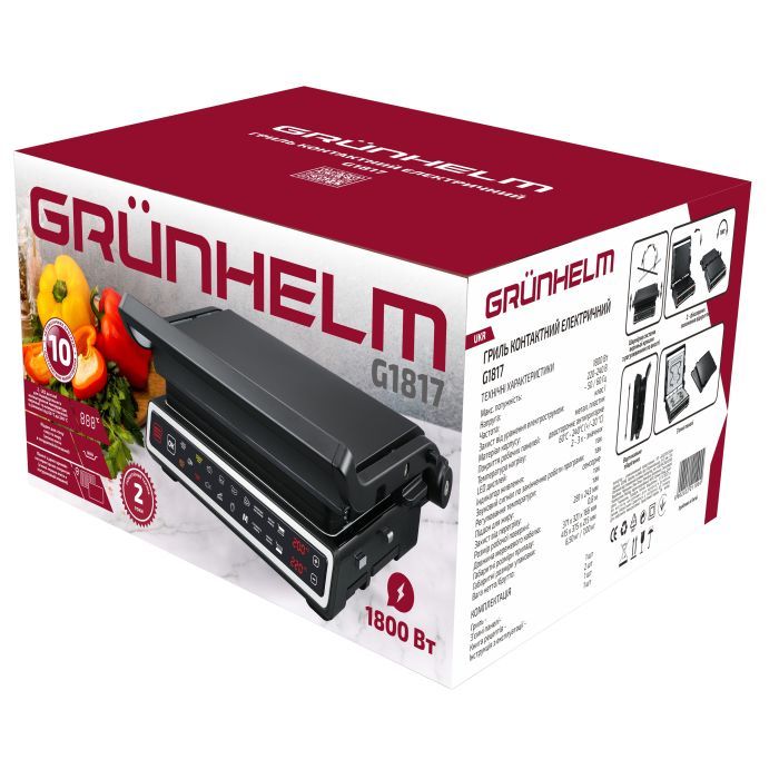 Электрогриль Grunhelm G1817 изображение 9