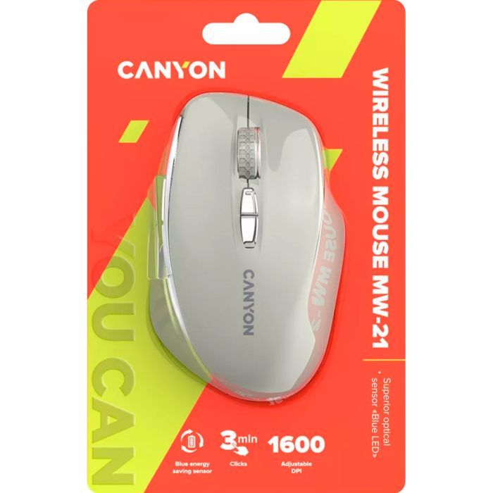 Мышка Canyon MW-21 Wireless Blue LED Cosmic Latte (CNS-CMSW21CL) изображение 6