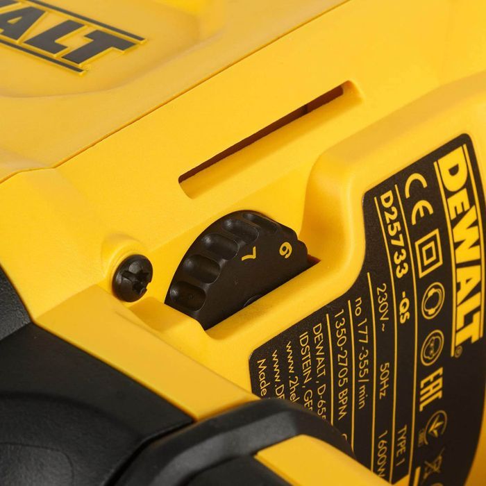 Перфоратор DeWALT SDS-MAX, 1600 Bт, 13.3 Дж, 2 режима, кейс (D25733K) изображение 10