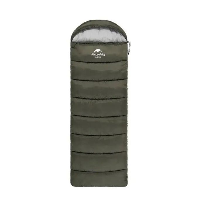 Спальный мешок Naturehike з капюшоном U250 NH20MSD07 (6°C) правий, темно-зелений (6927595767214-R)