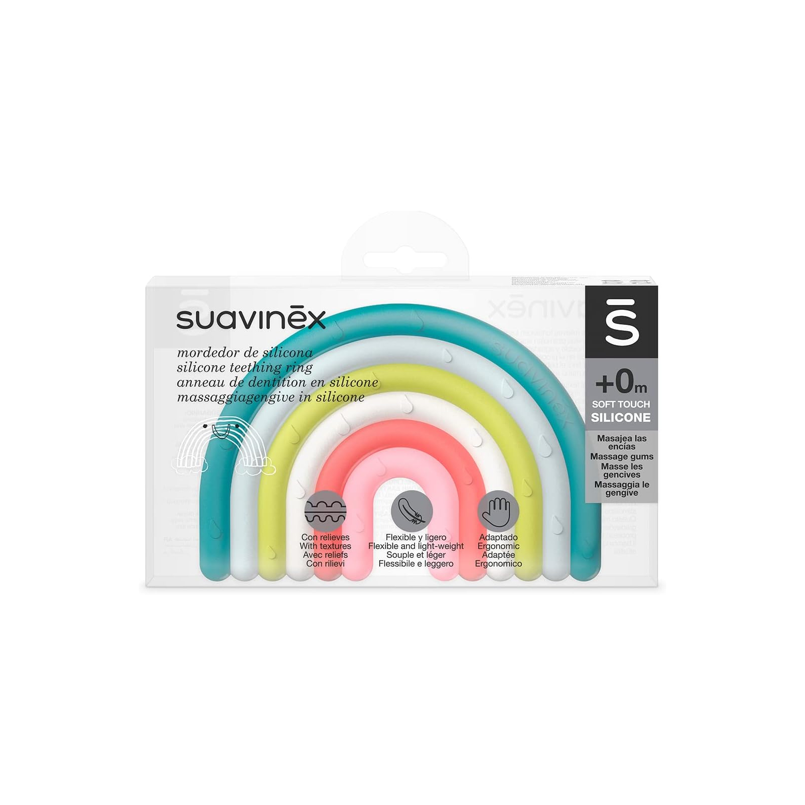 Прорезыватель Suavinex силиконовый с пузырьками/розовый (401434) изображение 2