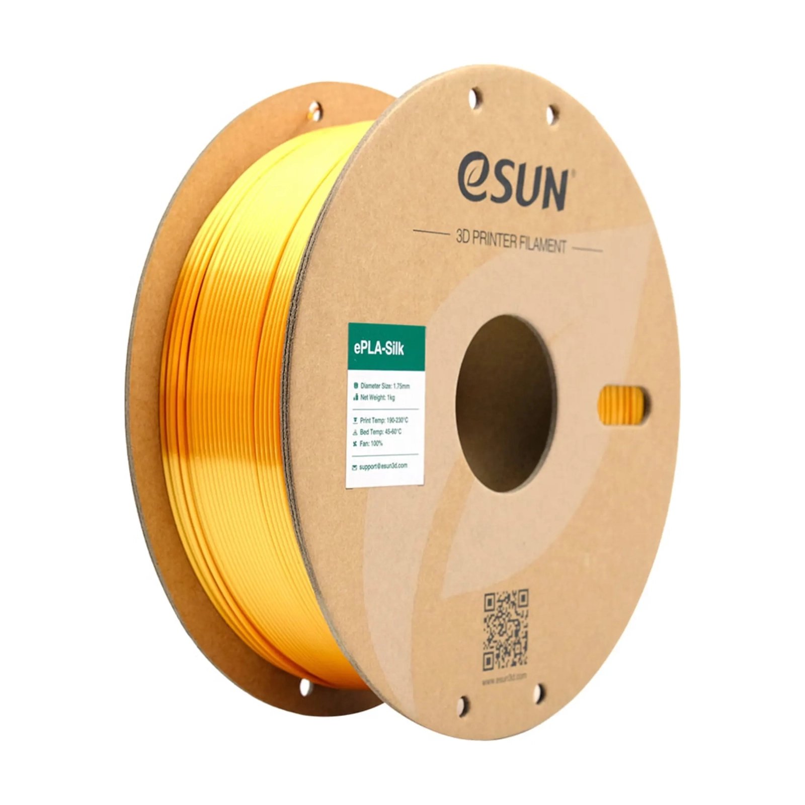 Пластик для 3D-принтера eSUN eSilk-PLA 1кг, 1.75мм, gold (ESILK-PLA175J1)