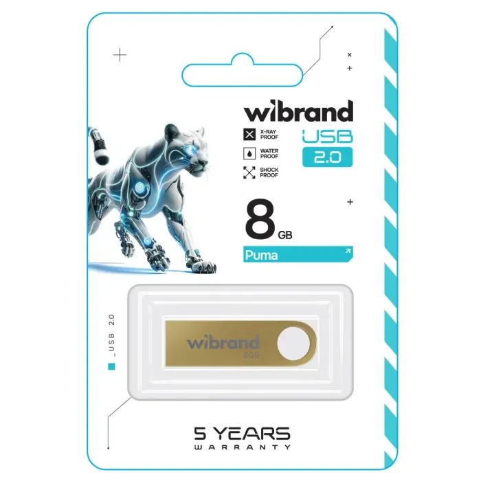 USB флеш накопитель Wibrand 16GB Puma Gold USB 2.0 (WI2.0/PU16U1G) изображение 2
