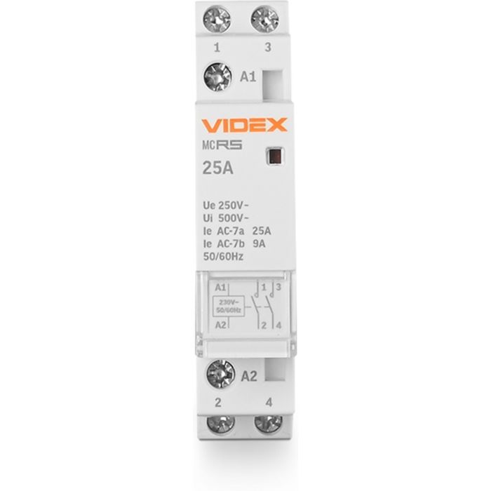 Контактор Videx 2п 25А 2НВ VF-RS-MC2O-25 RESIST зображення 2