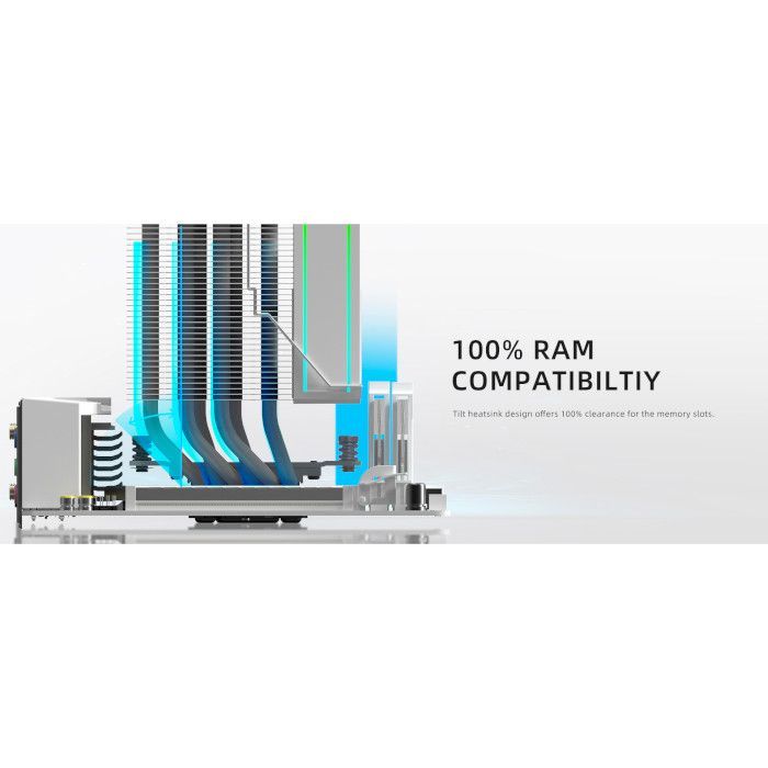 Кулер для процессора ID-Cooling Frozn A610 ARGB White (FROZN A610 ARGB White) изображение 12