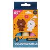 Мел Yes цветные Line Friends 3 шт JUMBO (400491)