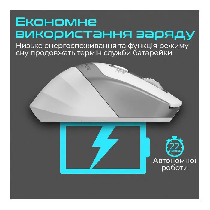 Мишка Promate Samit Wireless White (samit.white) зображення 5