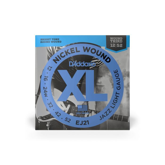 Струны для гитары D'Addario XL Nickel Wound Jazz Light (12-52) (EJ21)