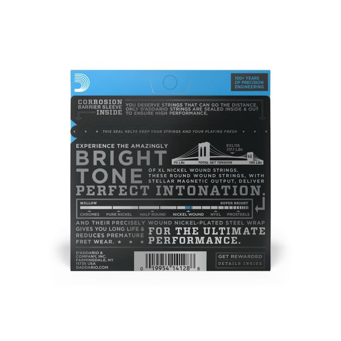 Струны для гитары D'Addario XL Nickel Wound Medium (11-49) (EXL115) изображение 3