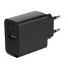 Зарядное устройство Gembird 1xUSB-A + 1 Type-C (PD20Вт + QC3.0 18Вт) black (TA-UC-PDQC20-01-BK)