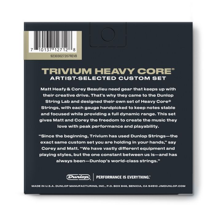 Струны для гитары Jim Dunlop Trivium String Lab Series Guitar Strings 10-63 | 7-String (TVMN1063-7) изображение 2