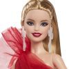 Кукла Barbie коллекционная Праздничная блондинка (HRM61) изображение 4