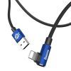 Дата кабель USB 2.0 AM to Lightning 1.0m 2A MVP Elbow Blue Baseus (CALMVP-03) изображение 2