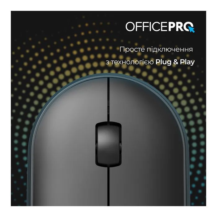 Мишка OfficePro M185B Silent Click Wireless Black (M185B) зображення 8