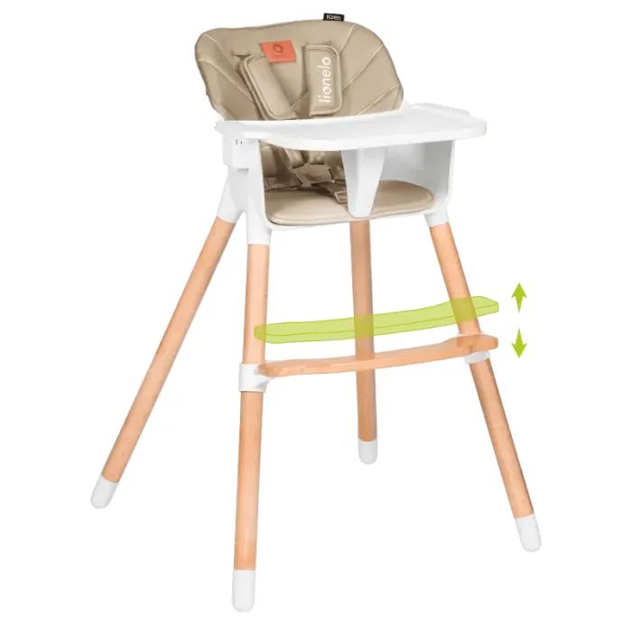 Стілець для годування Lionelo KOEN BEIGE SAND (LO-KOEN BEIGE SAND) зображення 4