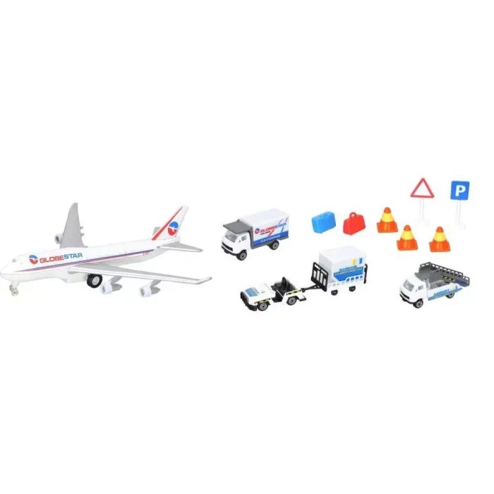 Игровой набор Dickie Toys Аэропорт, 3 машинки, 1 самолет, 13 аксессуаров (3743001) изображение 4