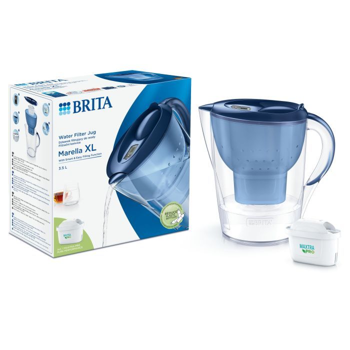 Фільтр-глечик Brita Marella XL Memo MXPro 3.5л (2л води) з фільтр-картриджем, синій (1052780) зображення 5