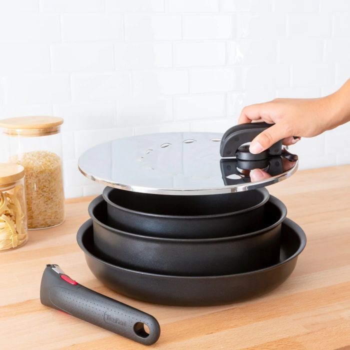 Крышка для посуды Tefal Ingenio, 20-28см, нержавіюча сталь, пластик (L9829853) изображение 4