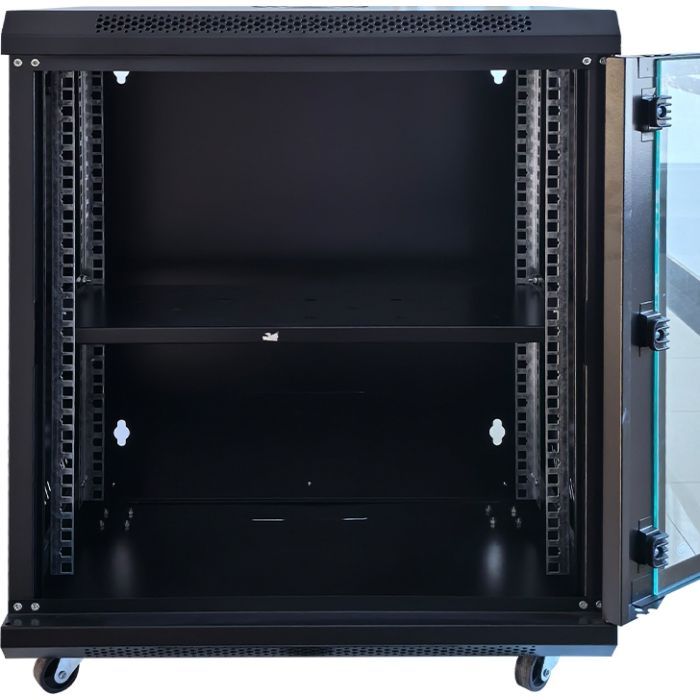 Шкаф настенный GEAR 12U 19'' 600x600x600 мм, + полка 19", black (GWMSN-12U-600-600) изображение 3