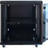 Шкаф настенный GEAR 12U 19'' 600x600x600 мм, + полка 19", black (GWMSN-12U-600-600) изображение 3