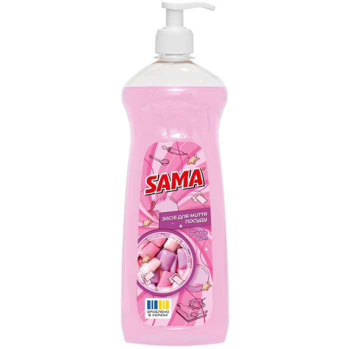 Средство для ручного мытья посуды Sama Bubble Gum 1000 г (4820270632116)