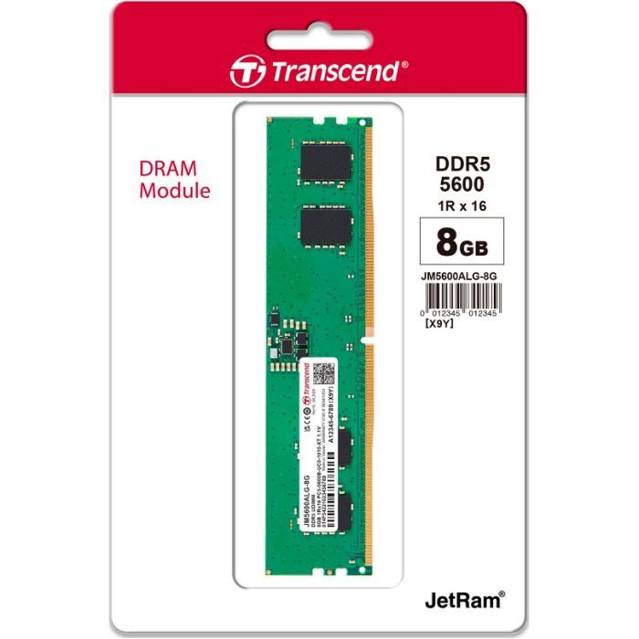 Модуль памяти для компьютера DDR5 8GB 5600 MHz Transcend (JM5600ALG-8G) изображение 2