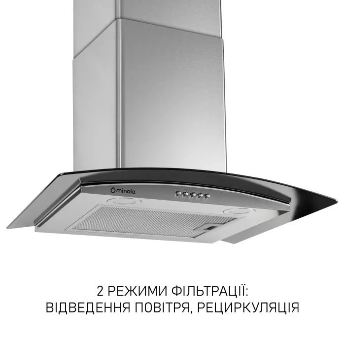 Вытяжка кухонная Minola MTG 6242 I LED изображение 3