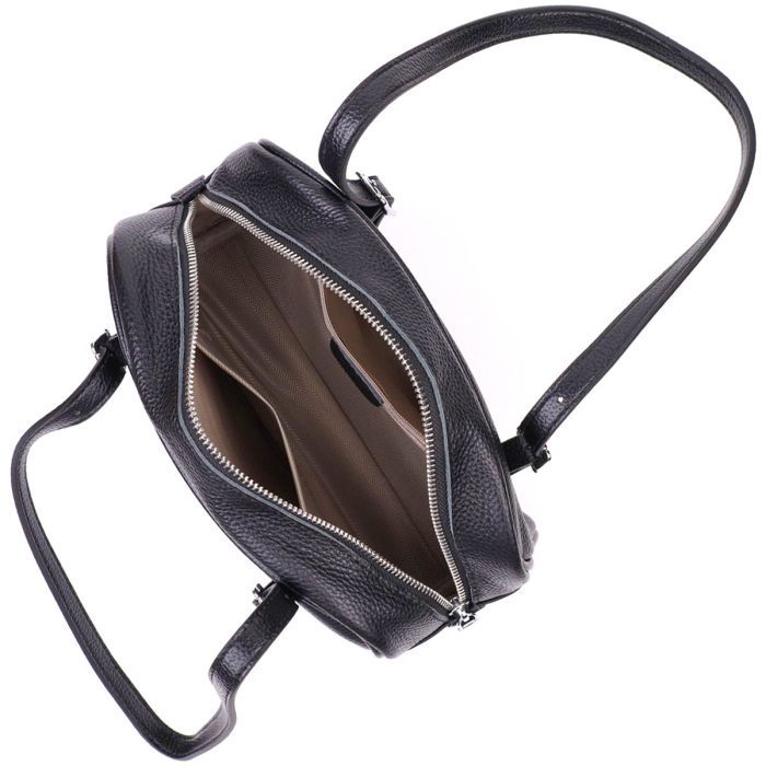 Сумка Vintage Зі знімними ручками з натуральної шкіри Чорна (22078) зображення 6