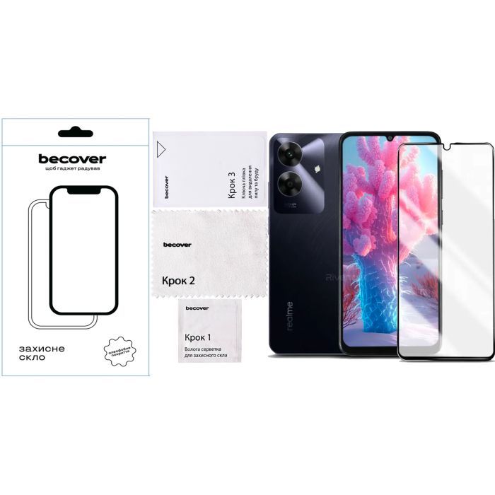 Скло захисне BeCover Realme Note 60 Black (713033) зображення 4