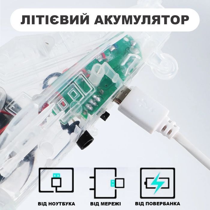 Інтерактивна іграшка UFT Літаючий вертоліт з сенсорним контролем і LED підсвічуванням (UFTFly12) зображення 8