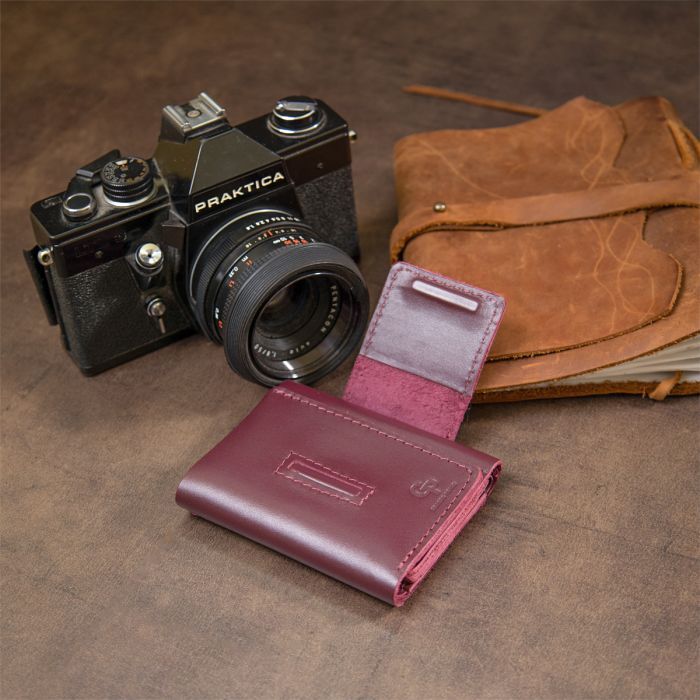 Гаманець Grande Pelle Глянсовий Бордовий (11456) зображення 11