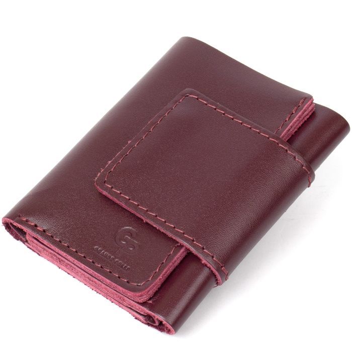 Гаманець Grande Pelle Глянсовий Бордовий (11456)